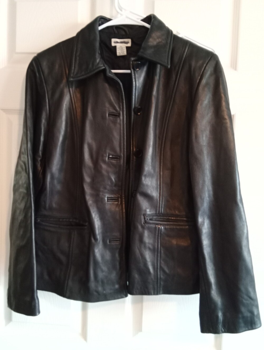 Ann Taylor Classic Dark Brown Leather Jacket - Women